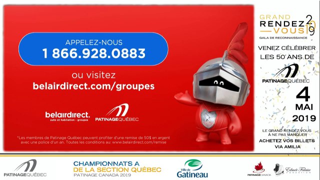 Championnats A de la section Québec - Patinage Canada 2019 Eve. 26 Junior Dames prog. Libre