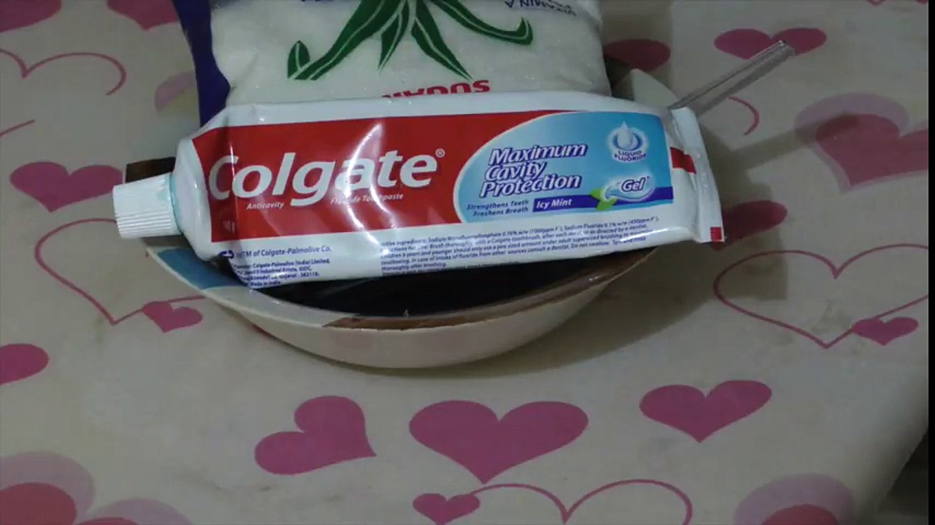 Colgate Toothpaste Slime With Sugar How To Make Slime Sugar Super Easy Slime