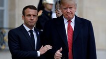 Trump e Macron reunidos em Paris