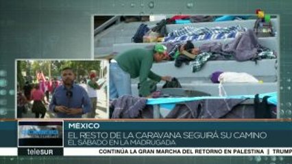 México: parte de 1a caravana migrante ha partido rumbo a Querétaro