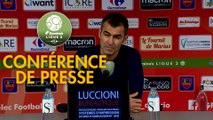 Conférence de presse Gazélec FC Ajaccio - ESTAC Troyes (2-1) : Hervé DELLA MAGGIORE (GFCA) - Rui ALMEIDA (ESTAC) - 2018/2019