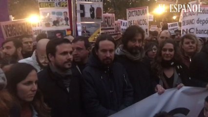 Iglesias lidera la protesta por la decisión de las hipotecas: "Ni acato ni respeto la sentencia del Supremo".