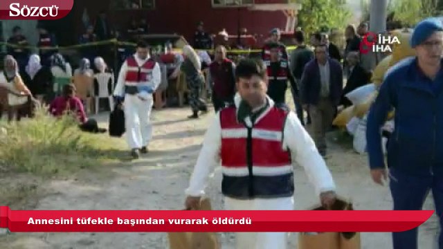 Annesini tüfekle başından vurarak öldürdü