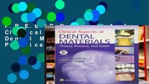 F.R.E.E [D.O.W.N.L.O.A.D] Clinical Aspects of Dental Materials: Theory, Practice, and Cases