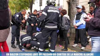 Marseille : un balcon s'effondre lors du passage du cortège de la marche blanche