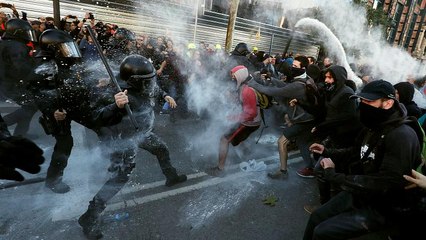 14 feridos numa manifestação em Barcelona