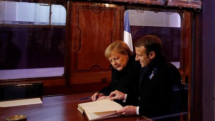 Macron et Merkel commémorent le centenaire de l'armistice de 1918