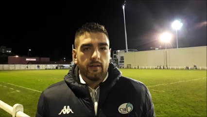 Réaction de Clément Fontaine (CSBJ) après le match contre Grasse