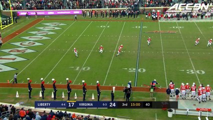 UVA WR Joe Reed Houses Early 2nd-Half Kickoff vs. Liberty