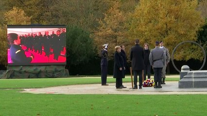 Macron y Merkel recuerdan de la 1ª Guerra Mundial