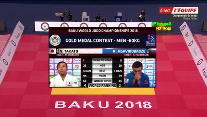 Finale -60kg (H), Takato vs Mshvidobadze, ChM de judo 2018