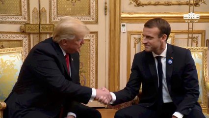 President Trump Begins His Meetings In France With President Macron