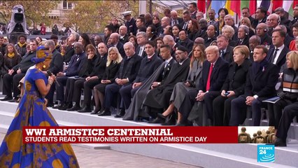 WWI armistice centennial: Angelique Kidjo performs during ceremony