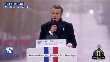 Emmanuel Macron : "Ici, aujourd'hui, affrontons dignement le jugement de l'avenir"