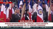 Cumhurbaşkanı Erdoğan Paris’te Meçhul Asker Anıtı’nda düzenlenen anma törenine katıldı