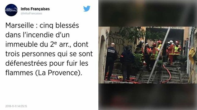 Marseille. Quatre personnes sautent du 2e étage pour échapper à un incendie.