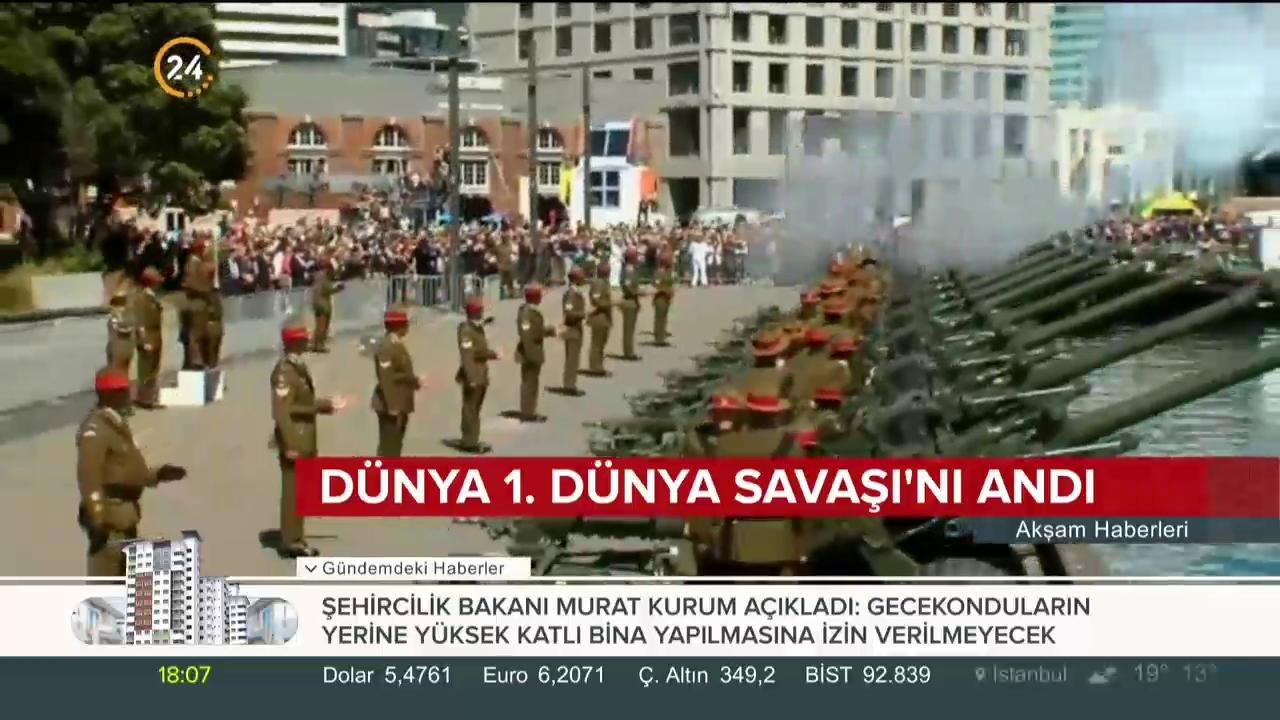 1. Dünya Savaşı'nın sona ermesinin 100. yılı törenlerle anıldı