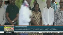 Inauguran en Mozambique el puente colgante más largo de África