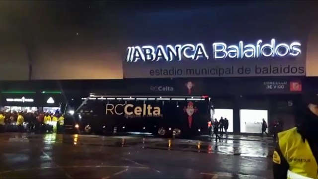 Celta-Real Madrid: Llegada del Celta a Balaídos