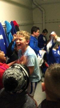 Ambiance dans les vestiaires de SARCELLES après les victoires de U 10 U 11
