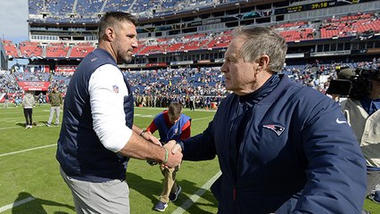 Belichick, Vrabel shake hands after Titans victory