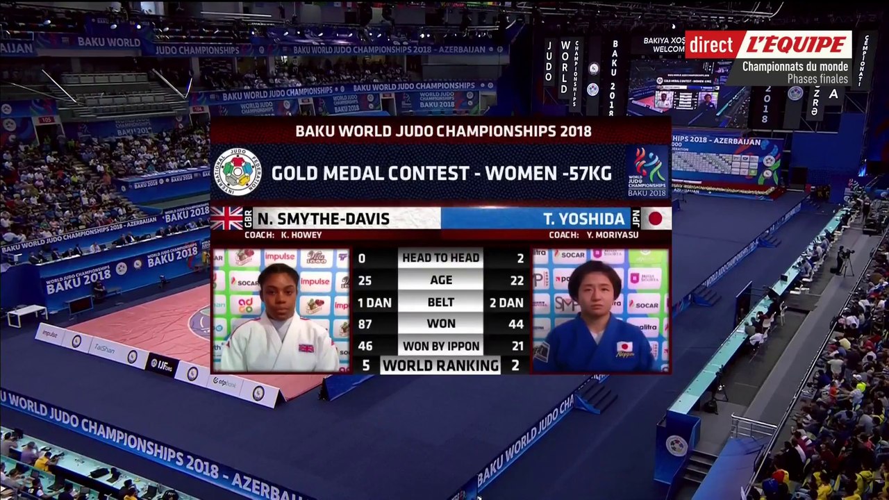 Finale -57kg (F), Smythe-Davis vs Yoshida, ChM de judo 2018
