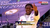 Parcours de Clarisse Agbegnenou (-63kg), ChM de judo 2018