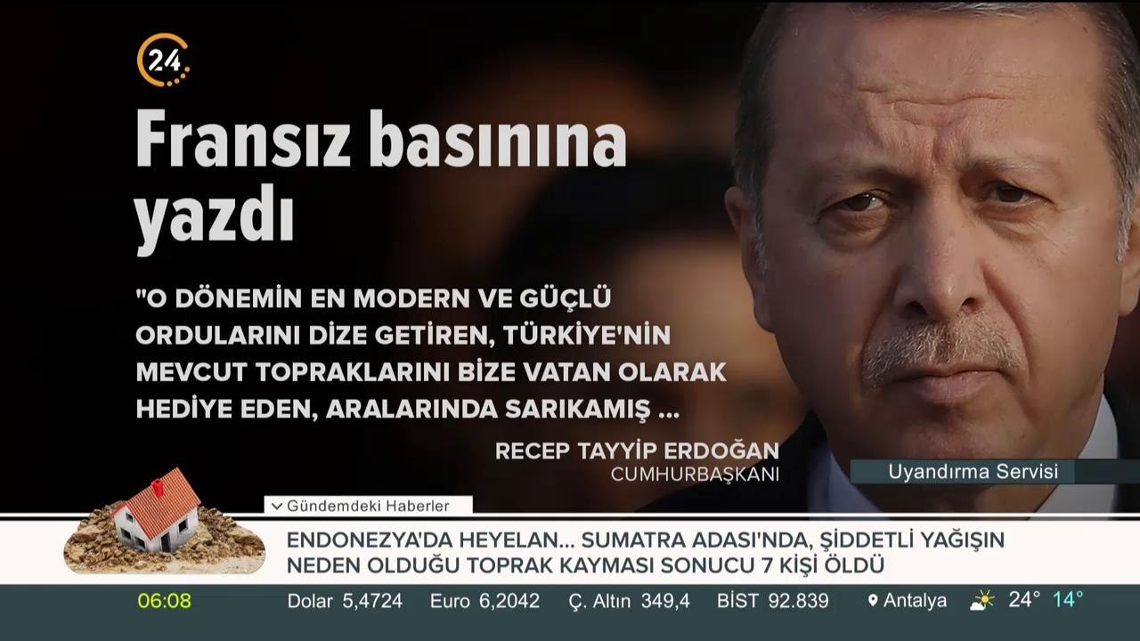 Fransız basınına yazdı
