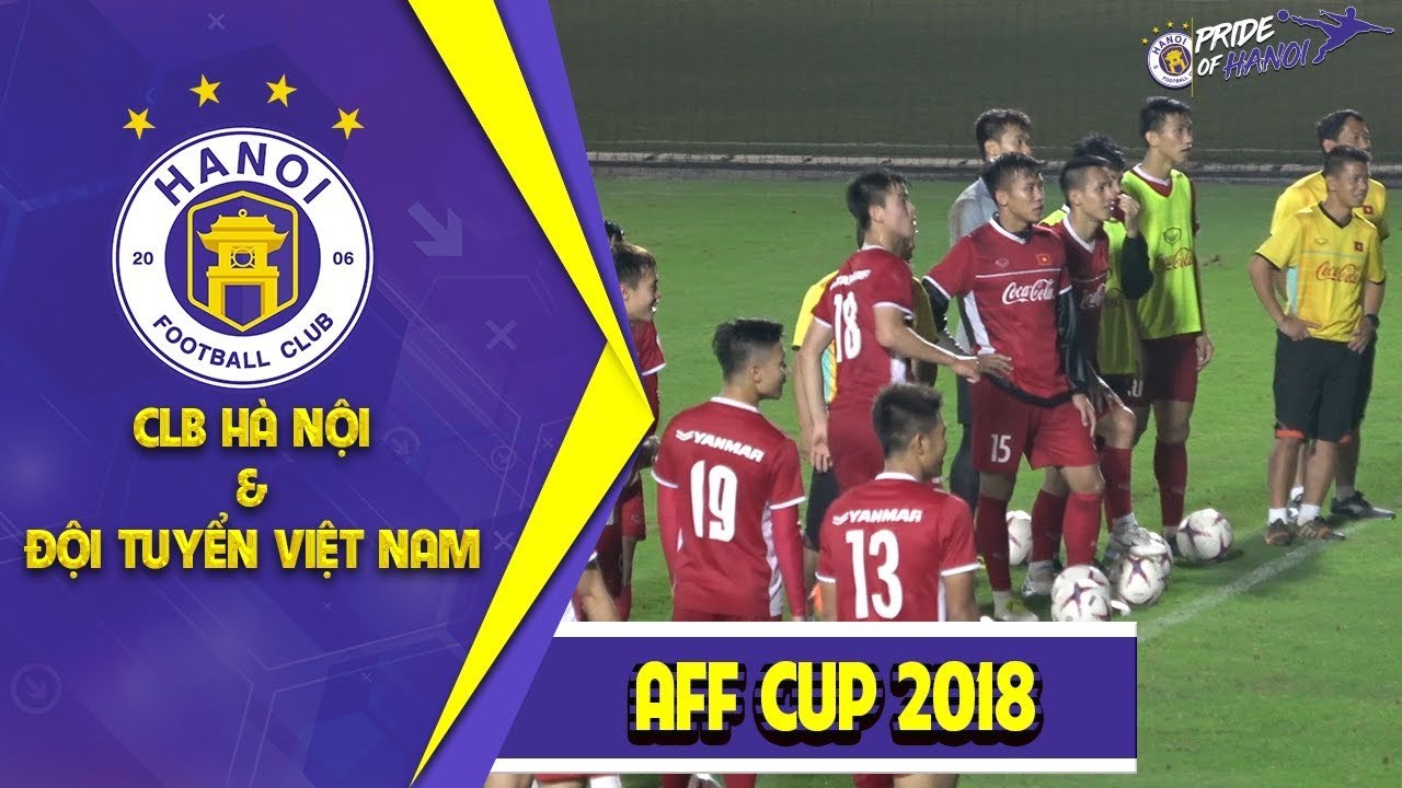 ĐTVN giải trí với "Thử thách đá chạm xà ngang": Bất ngờ với cái tên sút trúng xà đầu tiên | HANOI FC