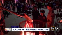 Valley Boy Scouts mark Veteran's Day, retire old American flags