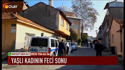 Yaşlı kadının feci sonu