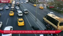 Bakırköy'de meydana gelen kazada motosiklet sürücüsü yaralandı.
