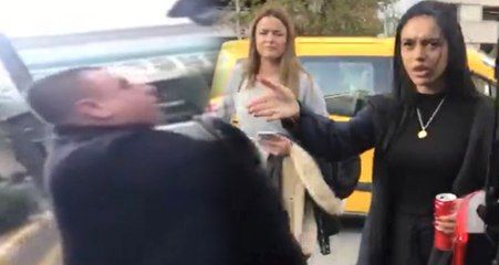 Uber Sürücüsüne Saldıran Taksi Şoförüne Turist Yolcudan Tepki: Sen Deli Misin