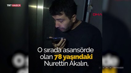 Elektriği kesilen binanın asansöründe 1,5 saat mahsur kaldı