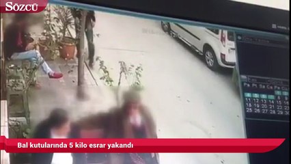 Bal kutularında 5 kilo esrar yakandı