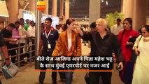 मुंबई एयरपोर्ट पर अपने पिता महेश भट्ट के साथ नजर आई आलिया भट्ट