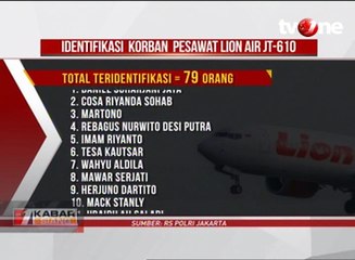 Daftar 79 Korban Lion Air JT-610 yang Telah Teridentifikasi