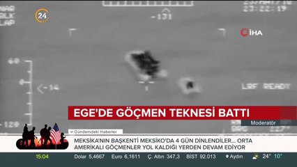 Ege'de göçmen teknesi battı