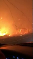 Pai canta para acalmar a filha enquanto fogem dos incêndios na Califórnia