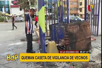 Vecinos denuncian que garita de vigilancia fue quemada en San Luis