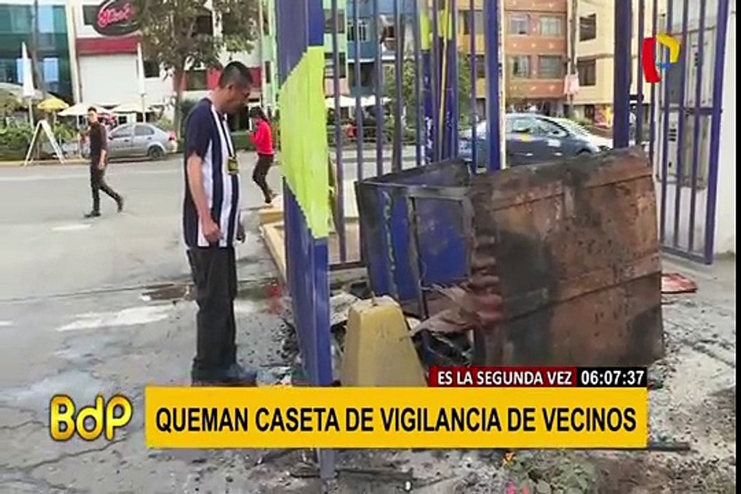 Vecinos denuncian que garita de vigilancia fue quemada en San Luis