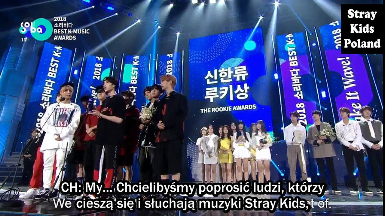 [PL] [30.08.18] STRAY KIDS - Rookie Award @Soribada Music Awards  - polskie napisy, polish subs
