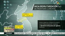 Inicia desmilitarización de la península coreana