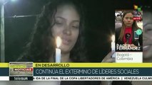 Activistas colombianos mueren por violencia militar y criminal