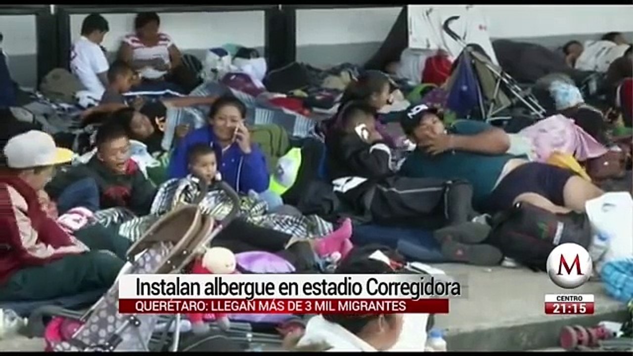 Reciben a 3 mil 500 migrantes en estadio de Querétaro
