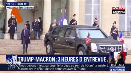 Quotidien se moque de la voiture ultra polluante de Donald Trump à l'Élysée (vidéo)