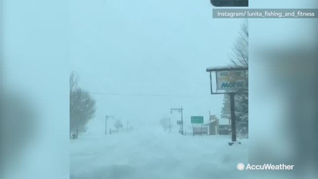 Heavy snow blankets town