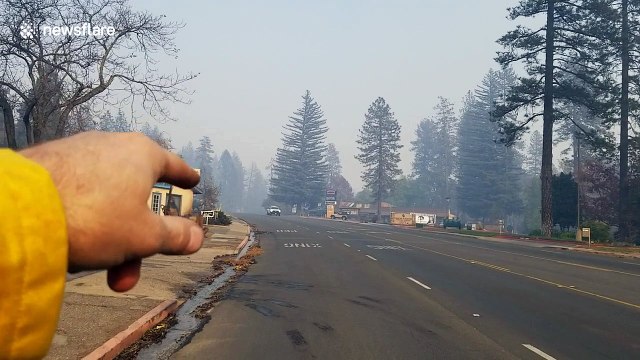 Footage shows restaurant scorched and reduced to rubble in Paradise, California