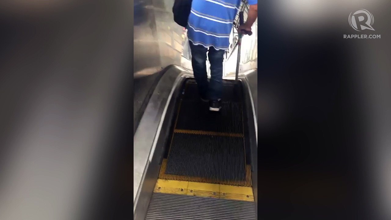 PWD  having difficulty with non-functioning escalator at the Shaw-Capitol Commons footbridge