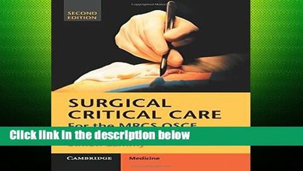 D.O.W.N.L.O.A.D [P.D.F] Surgical Critical Care: For the MRCS OSCE [P.D.F]
